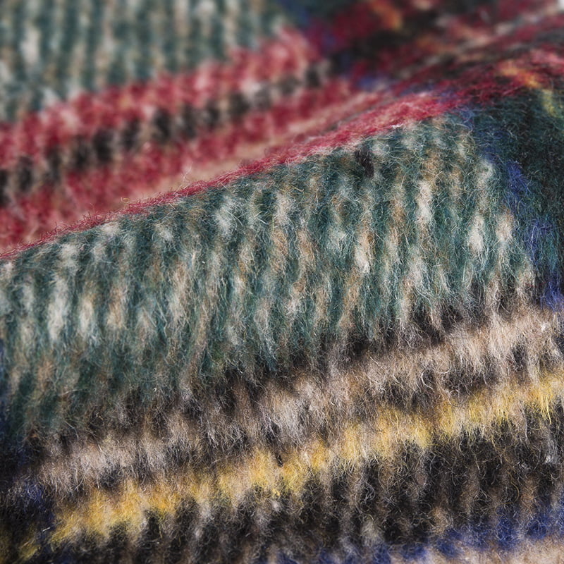 Tartan Plaid Twill Vörös Zöld 10% Gyapjú 90% Vegyi rost Tweed szövet 2144