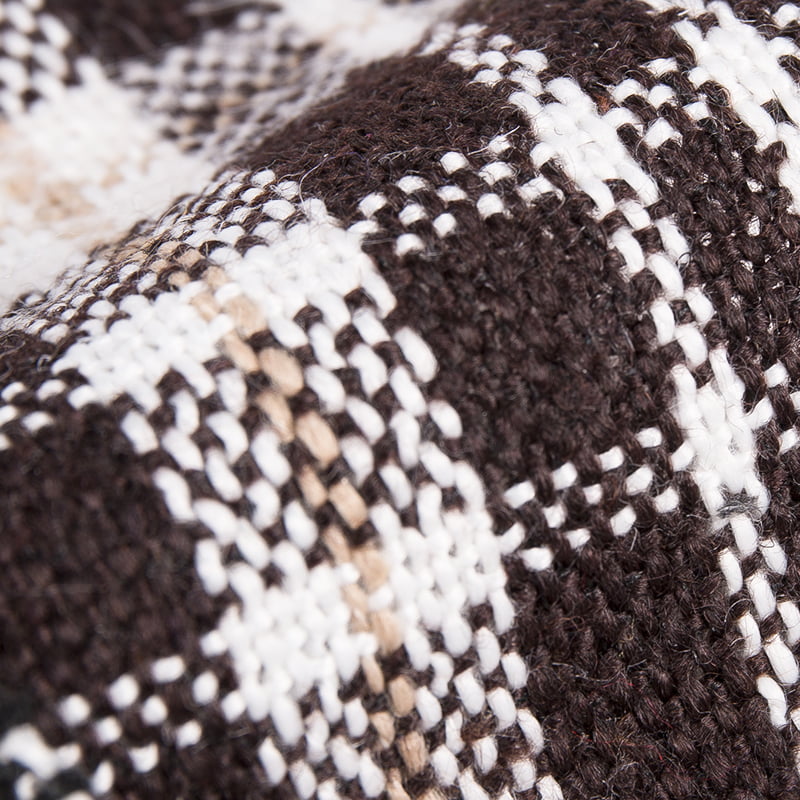 Vichy imitált mink fonal fekete/barna 10% gyapjú 90% vegyi szál tweed szövet 2233