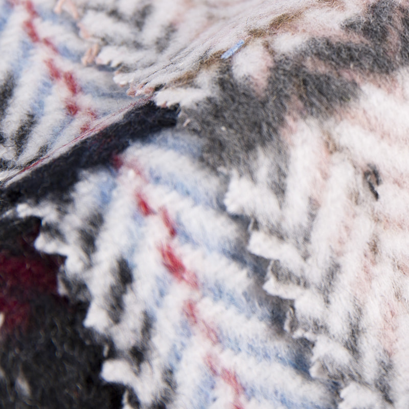 Halszálkás gyapjú kockás Jacquard Brush Tweed Fabric 2424