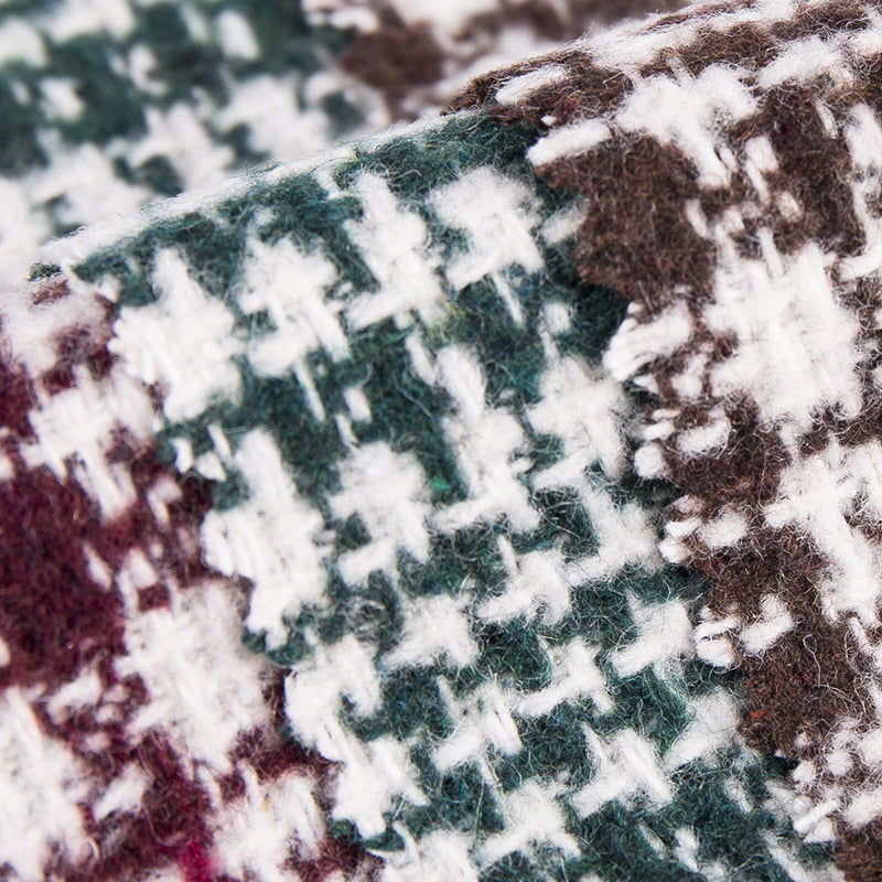 Piros zöld kockás tweed szövet ruházathoz 2503
