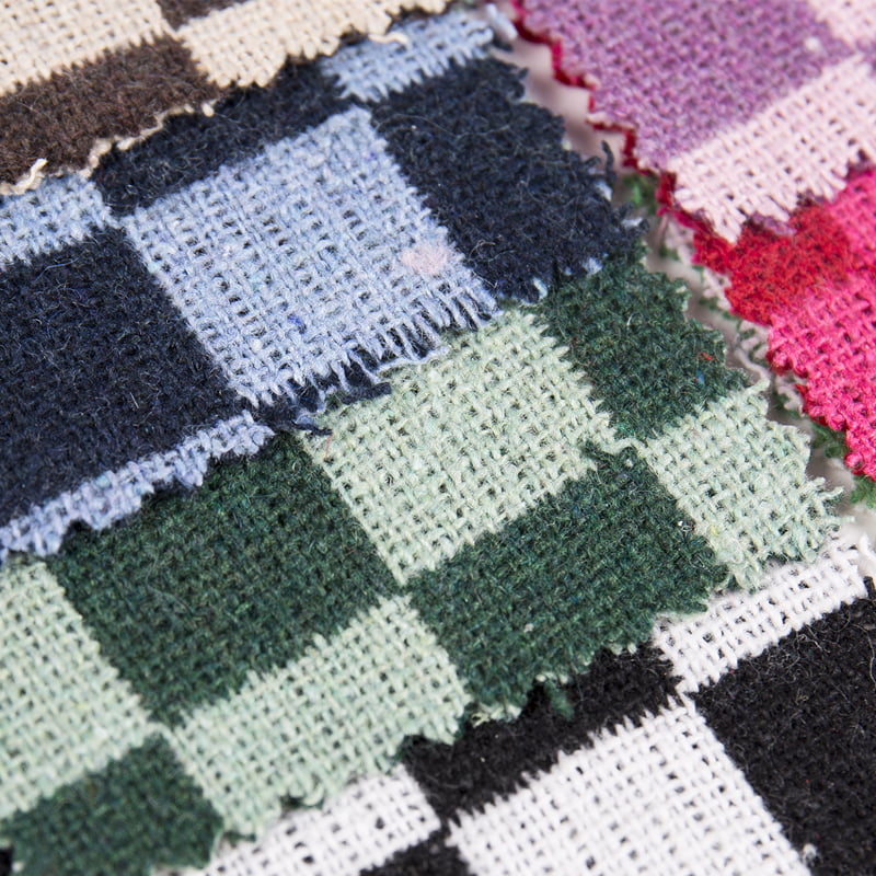 Vichy színes 10% gyapjú 90% vegyi rostos kockás tweed szövet 2537