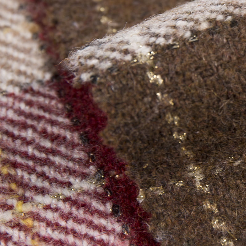 Tartan kockás arany ezüst Twill fémes Tweed szövet 2576