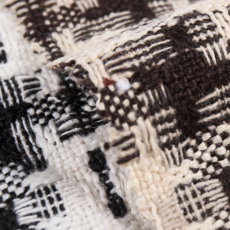 Kockás csekk Jacquard gyapjú szövet 2709