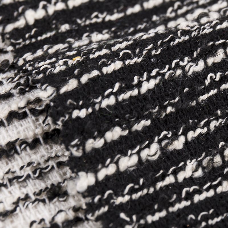 Dombornyomott vízszintes csíkos poliészter Tweed szövet 3178