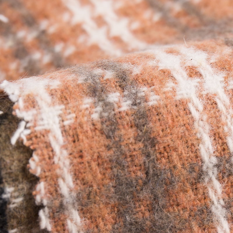 Plüss gyapjú kockás csekk Tweed szövet ruházathoz 3212