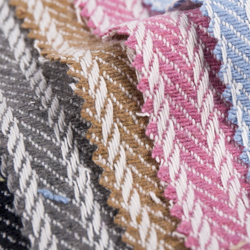 Csavart csíkos gyapjú poliészter jacquard szövet 3277