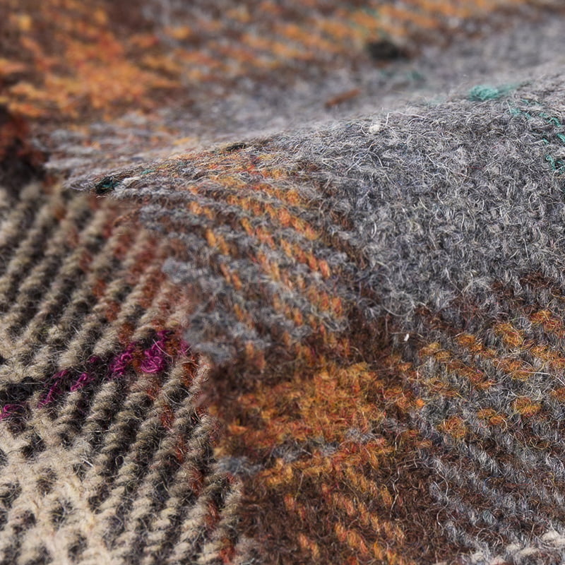 Klasszikus kockás gyapjú Tweed szövet ruházathoz télen 3423