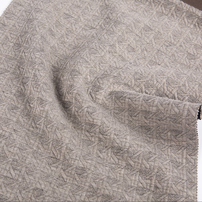 Dombornyomott törött vonalak kötött jacquard poliészter viszkóz spandex sportruházati szövetek ruházathoz AW23029