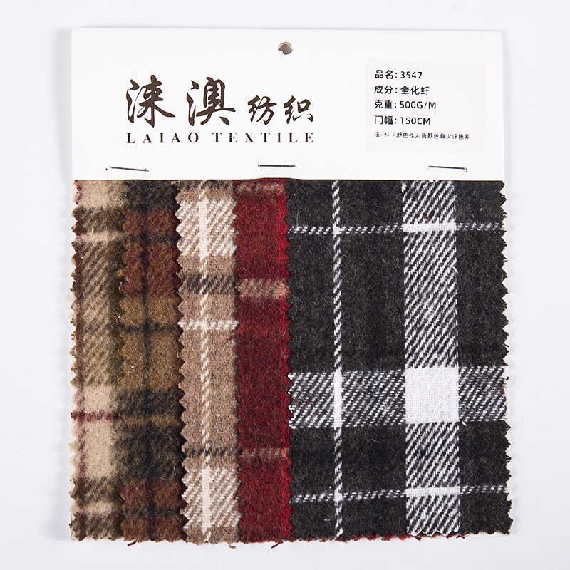 Piros, új dizájnú kockás Twill Tweed szövet ingekhez 3547