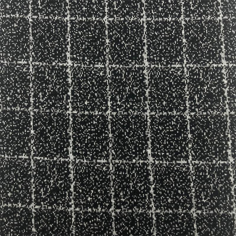 Kockás pontmintás kötött gyapjúszövetek blézerekhez 182808-1