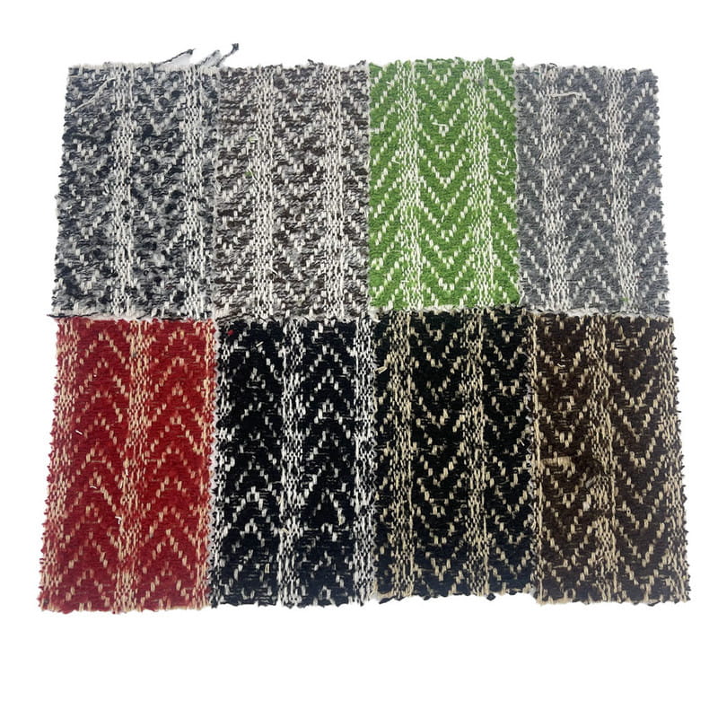 Brush Teddy halszálkás csíkos gyapjú jacquard tweed szövetek 3467