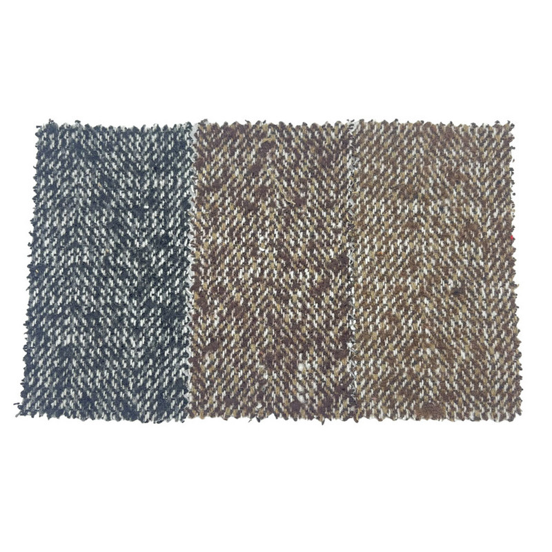 Ecset halszálkás vastag barna gyapjú tweed szövet kárpitozáshoz 3787